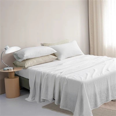 Набор белого льняного листа